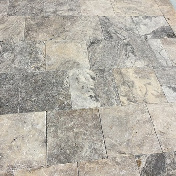 16x16 Silver Travertine Pavers