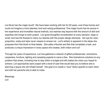 Personal Testimonies written by my Clients'