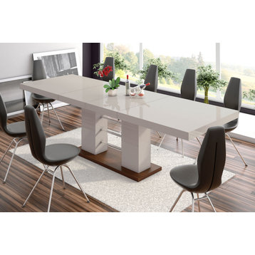 LINOSA Extendable Dining Table, Cappucino