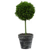 Mini Seed Ball Topiary Tree 3x9.5" Set Of 3 Black