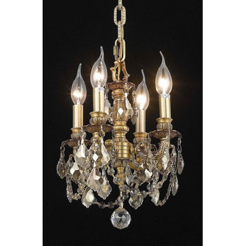 Chandelier LILLIE LILLE Traditional Antique 4-Light French Gold