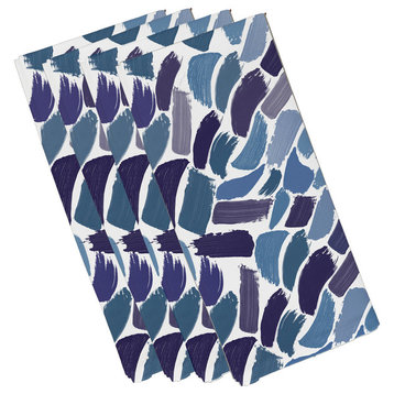 Wenstry Geometric Print Napkin, Blue (Set of 4), 19 x 19"