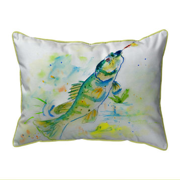 Betsy Drake Yellow Perch Fish Extra Large 20 X 24 Indoor / Outdoor Pillow
