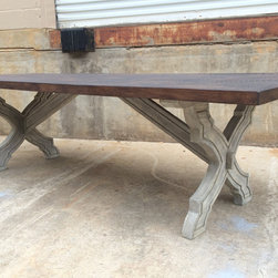 Axel Carved X-Leg Table - Dining Tables