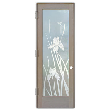 Interior Prehung Door or Interior Slab Door - Iris Hummingbird - Alder Clear...