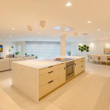 Luxury Living Room With Kitchen Interior, Modern House, Remodeling Ideas