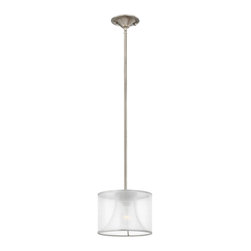 Fredrick Ramond Mime Mini Pendant in Brushed Nickel - Pendant Lighting