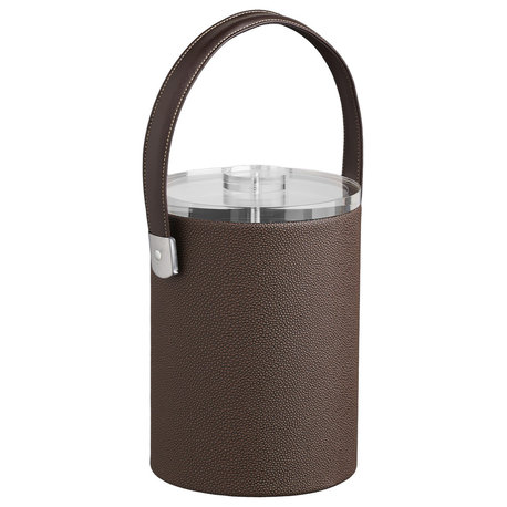 Kraftware Cosmopolitan Mocha Ice Bucket with Lucite Lid, 2 qt.