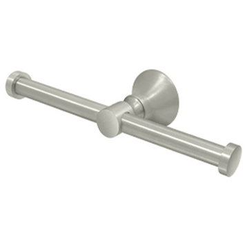 Solid Brass Double Toilet Paper Holder - 88 Series (Satin Nickel)
