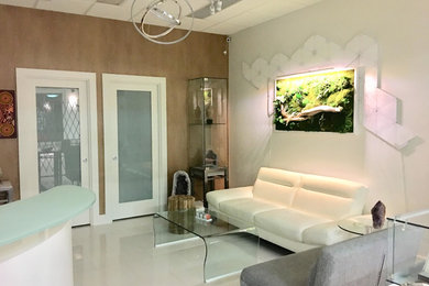 Minimalist living room photo in Vancouver