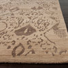 Hand-Knotted Tribal Pattern Wool/ Bamboo Silk Taupe/Gray Area Rug ( 5x8 )
