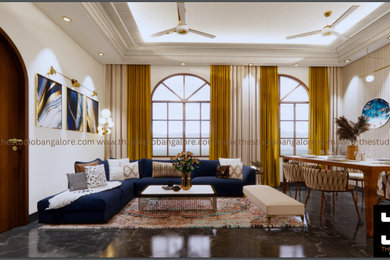 Contemporary living room in Bengaluru.