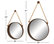 Brown Metal Industrial Wall Mirror Set of 2 24", 20"W