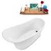 55" Streamline N1760-IN-ORB Freestanding Tub and Tray With Internal Drain