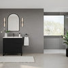 The Bradford Bathroom Vanity, Black, 36", Single Sink, Freestanding