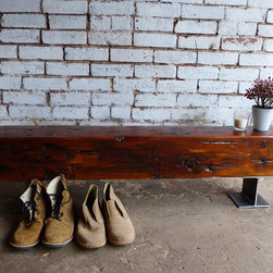 Reclaimed barn beam bench - Indoor Benches