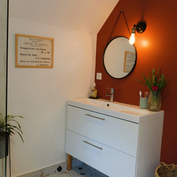 Salle de bain, terracotta