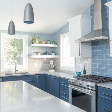 Blue & White Kitchen- Historic Homeland