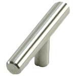 Laurey - 2" Overall - Steel Plated T-Bar Knob - Brushed Satin Nickel - Laurey is todays top brand of Decorative and Functional Cabinet Hardware!  Make your home sparkle with our Decorative Knobs and Pulls, or fix up your cabinets with our Functional Hardware!  Cabinets feel better when Laurey's on them!