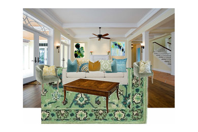 Inspiration for a coastal home design remodel in Chicago