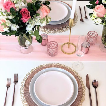 Gold & Blush Tablescape