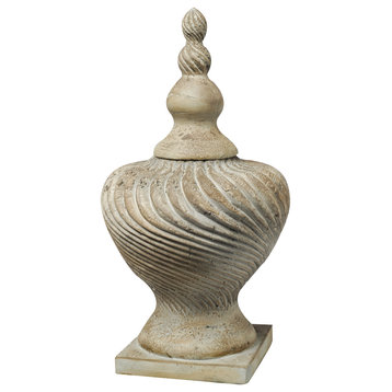 Chester Finial Lidded Swirl Vase 11.5"x21"