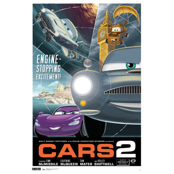 Cars 2 Classic Poster, Premium Unframed
