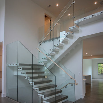 Project #80 | Mono-Beam Staircase with Glass Panels