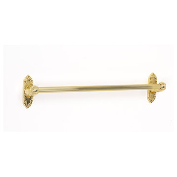 Alno A8520-18 Ribbon & Reed 18"W Towel Bar - Unlacquered Brass