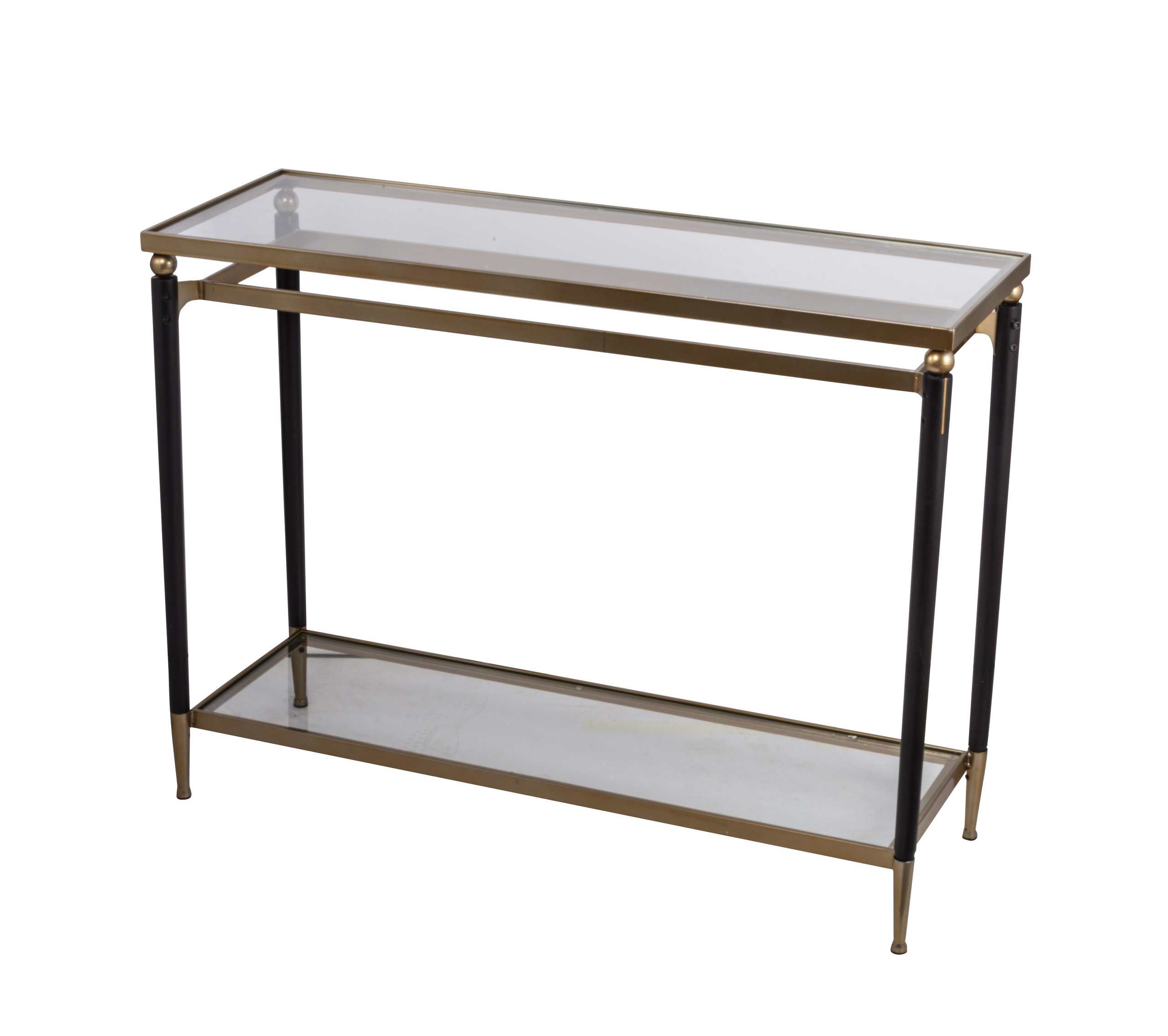 Modern Chic Gold and Black Console Table 42x15x32" - Midcentury ...