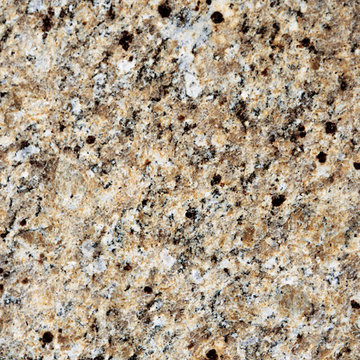 New Venetian Gold Granite with White Cabinets