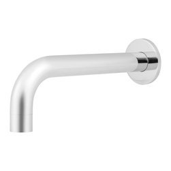 Round Curved Chrome Wall Spout by Meir SKU: MS05-C - Bathroom Fixtures
