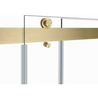 Spezia Double Sliding Frameless Shower Door, Brushed Gold, 60" W X 76" H