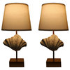 Urbanest, Set of 2, Shell Table Lamps, Copper, 22 1/2" Tall