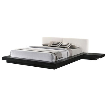 Modrest Tokyo 137x92" Contemporary Wood Eastern King Bed in Black/White
