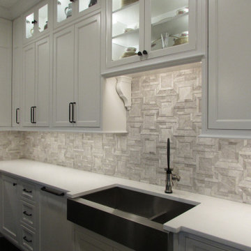 Meander Dimensional Stone Kitchen Backsplash