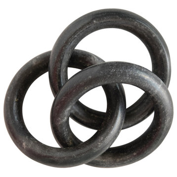 Marble Circle Chain Decor, Black