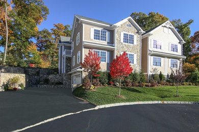 Large traditional exterior home idea in New York