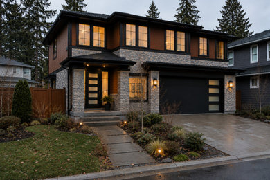 Contemporary exterior home idea in Seattle