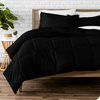 Bare Home Down Alternative Comforter Set, Black, Queen