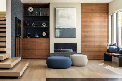 Minimalist living room photo in Seattle