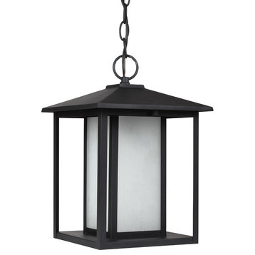 Sea Gull Lighting 1-Light Outdoor Pendant, Black
