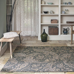 Bachelors Button Rugs 28205 in Charcoal by William Morris - Rugs