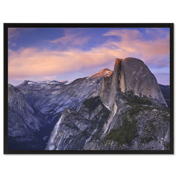 Half Dome California Landscape Photo Print on Canvas with Picture Frame, 13"x17"