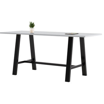 KFI Midtown 3 x 8 FT Conference Table - Fashion Grey - Bistro Height