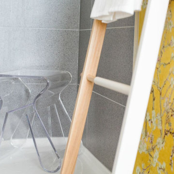 Modern Glass and Lucite Side End Tables