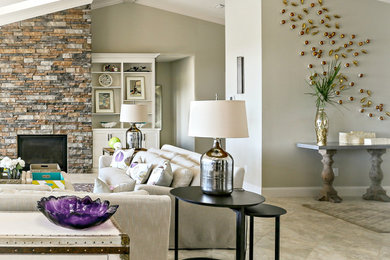 Example of a family room design in Jacksonville