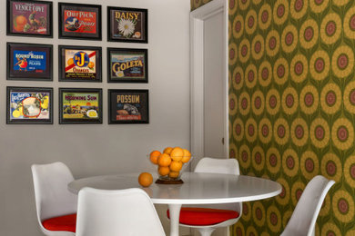 Mid-century modern dining room photo in Atlanta