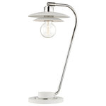Mitzi by Hudson Valley Lighting - Milla Table Lamp - Polished Nickel - White Accents - We get it. Everyone deserves to enjoy the benefits of good design in their home - and now everyone can. Meet Mitzi. Inspired by the founder of Hudson Valley Lighting's grandmother, a painter and master antique-finder, Mitzi mixes classic with contemporary, sacrificing no quality along the way. Designed with thoughtful simplicity, each fixture embodies form and function in perfect harmony. Less clutter and more creativity, Mitzi is attainable high design.