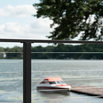 Deck Cable Railing on a Small Lake